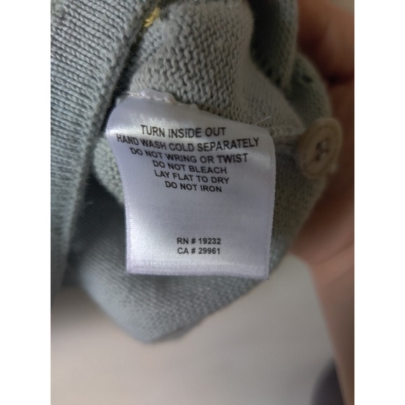 Vintage Alfred Dunner Women's Cardigan Sweater Light Blue Embroidered Size Large - Picture 5 of 5